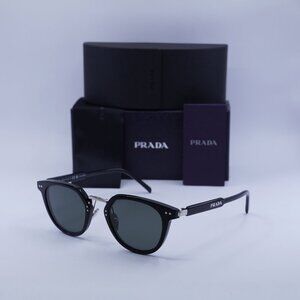 Prada PR17YS 1AB03R Cat Eye Sunglasses – Black/Green Polarized